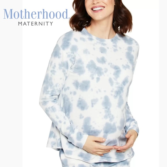 Motherhood Maternity Tops - Motherhood Maternity Tie-Dyed Lightweight Sweatshirt